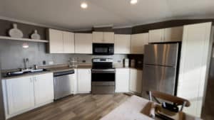 single wide manufactured home corner kitchen