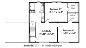 Unibilt homes monticello 2nd floor plan