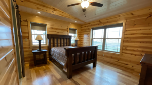 Ohio Log Cabin bedroom