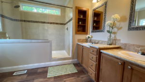 modular home master bathroom